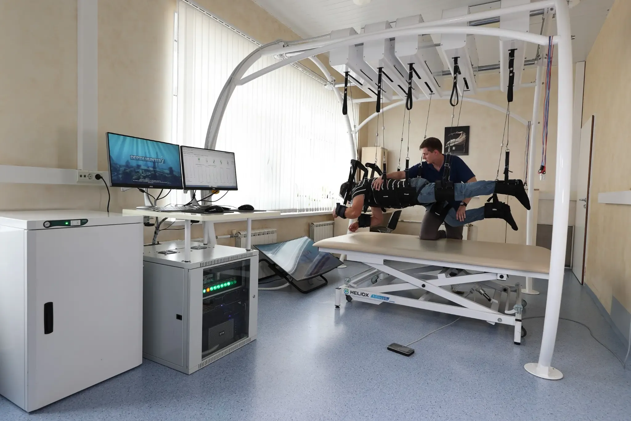 Аппаратно-программный комплекс для локомоторной терапии в безопорном состоянии-Krisaf-2  | Клинический Институт Мозга